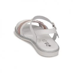 Chaussures Fille Sandales et Nu-pieds Citrouille et Compagnie KATAGUE Blanc / rose irisé -Sandales Soldes Boutique 21405062 500 E