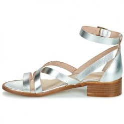 Chaussures Femme Sandales et Nu-pieds Casual Attitude COUTIL Argenté -Sandales Soldes Boutique 21406734 500 D