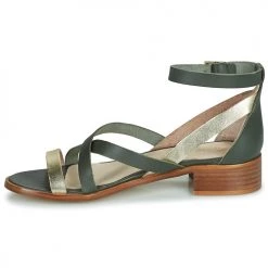 Chaussures Femme Sandales et Nu-pieds Casual Attitude COUTIL Vert / Bronze -Sandales Soldes Boutique 21406737 500 D