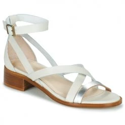 Chaussures Femme Sandales et Nu-pieds Casual Attitude COUTIL Ecru / Argenté