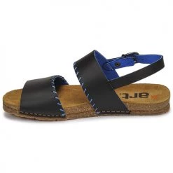 Chaussures Femme Sandales et Nu-pieds Art CRETA Noir / Bleu -Sandales Soldes Boutique 21424531 500 D