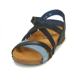 Chaussures Femme Sandales et Nu-pieds Art I BREATHE Noir / Bleu -Sandales Soldes Boutique 21424535 500 C