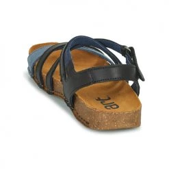 Chaussures Femme Sandales et Nu-pieds Art I BREATHE Noir / Bleu -Sandales Soldes Boutique 21424535 500 E