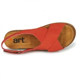 Chaussures Femme Sandales et Nu-pieds Art RHODES Rouge -Sandales Soldes Boutique 21424540 500 F