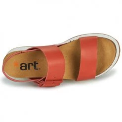 Chaussures Femme Sandales et Nu-pieds Art MYKONOS Rouge -Sandales Soldes Boutique 21424547 500 F