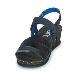 Chaussures Femme Sandales et Nu-pieds Art I IMAGINE Noir / Bleu -Sandales Soldes Boutique 21424559 500 C