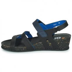 Chaussures Femme Sandales et Nu-pieds Art I IMAGINE Noir / Bleu -Sandales Soldes Boutique 21424559 500 D