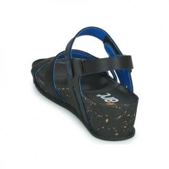 Chaussures Femme Sandales et Nu-pieds Art I IMAGINE Noir / Bleu -Sandales Soldes Boutique 21424559 500 E