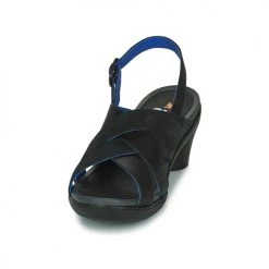 Chaussures Femme Sandales et Nu-pieds Art ALFAMA Noir / Bleu -Sandales Soldes Boutique 21424566 500 C