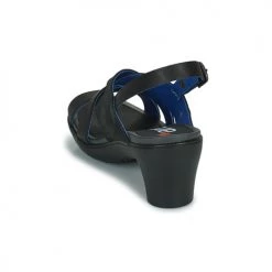 Chaussures Femme Sandales et Nu-pieds Art ALFAMA Noir / Bleu -Sandales Soldes Boutique 21424566 500 E