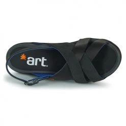 Chaussures Femme Sandales et Nu-pieds Art ALFAMA Noir / Bleu -Sandales Soldes Boutique 21424566 500 F