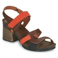 Chaussures Femme Sandales et Nu-pieds Art I WISH Marron / Rouge
