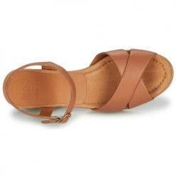 Chaussures Femme Sandales et Nu-pieds Unisa IRAM Camel -Sandales Soldes Boutique 21426871 500 F