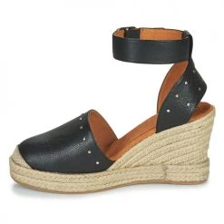 Chaussures Femme Sandales et Nu-pieds Unisa CAVIA Noir -Sandales Soldes Boutique 21426872 500 D
