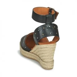 Chaussures Femme Sandales et Nu-pieds Unisa CAVIA Noir -Sandales Soldes Boutique 21426872 500 E