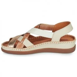 Chaussures Femme Sandales et Nu-pieds Pikolinos CADAQUES W8K Beige / Doré / Blanc -Sandales Soldes Boutique 21427149 500 D