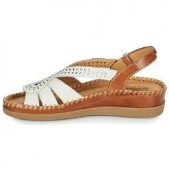 Chaussures Femme Sandales et Nu-pieds Pikolinos CADAQUES W8K Blanc / Marron -Sandales Soldes Boutique 21427150 500 D