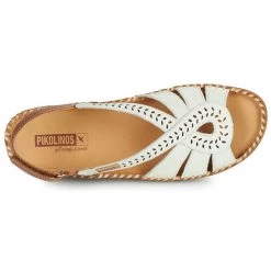 Chaussures Femme Sandales et Nu-pieds Pikolinos CADAQUES W8K Blanc / Marron -Sandales Soldes Boutique 21427150 500 F
