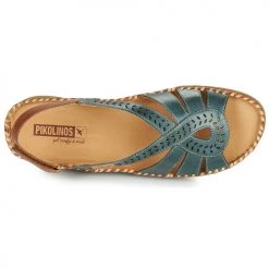 Chaussures Femme Sandales et Nu-pieds Pikolinos CADAQUES W8K Bleu / Marron -Sandales Soldes Boutique 21427151 500 F