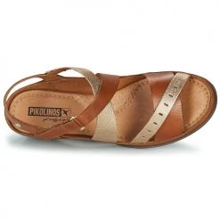 Chaussures Femme Sandales et Nu-pieds Pikolinos HUELVA W6C Marron / Doré -Sandales Soldes Boutique 21427155 500 F
