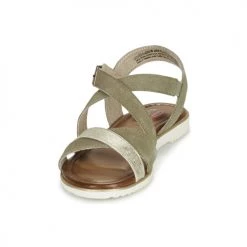 Chaussures Femme Sandales et Nu-pieds Jana Kaki / Doré -Sandales Soldes Boutique 21427212 500 C