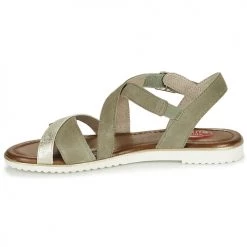 Chaussures Femme Sandales et Nu-pieds Jana Kaki / Doré -Sandales Soldes Boutique 21427212 500 D