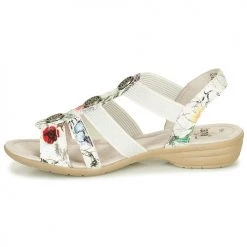 Chaussures Femme Sandales et Nu-pieds Jana Blanc / Multicolore -Sandales Soldes Boutique 21427213 500 D