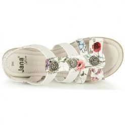 Chaussures Femme Sandales et Nu-pieds Jana Blanc / Multicolore -Sandales Soldes Boutique 21427213 500 F