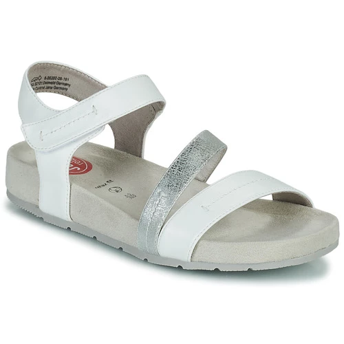 Chaussures Femme Sandales et Nu-pieds Jana Blanc / Argenté 1 Chaussures Femme Sandales et Nu-pieds Jana Blanc / Argenté