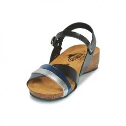 Chaussures Femme Sandales et Nu-pieds Plakton NORTE Argenté / Bleu -Sandales Soldes Boutique 21445634 500 C