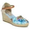 Chaussures Femme Sandales et Nu-pieds Dorking VISION Bleu / Beige