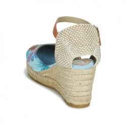 Chaussures Femme Sandales et Nu-pieds Dorking VISION Bleu / Beige -Sandales Soldes Boutique 21448076 500 E
