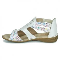 Chaussures Femme Sandales et Nu-pieds Dorking ODA Blanc / Multicolore -Sandales Soldes Boutique 21448082 500 D
