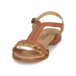 Chaussures Femme Sandales et Nu-pieds Dorking LEYLA Marron / Doré -Sandales Soldes Boutique 21448083 500 C