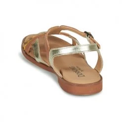 Chaussures Femme Sandales et Nu-pieds Dorking LEYLA Marron / Doré -Sandales Soldes Boutique 21448083 500 E