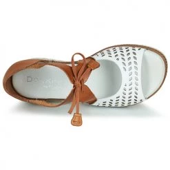 Chaussures Femme Sandales et Nu-pieds Dorking ESPE Marron / Blanc -Sandales Soldes Boutique 21448085 500 F