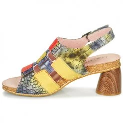 Chaussures Femme Sandales et Nu-pieds Laura Vita LILIO 02 Jaune / Vert -Sandales Soldes Boutique 21448952 500 D