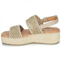 Chaussures Femme Sandales et Nu-pieds Refresh 79589-TAUPE Beige / Or -Sandales Soldes Boutique 21453418 500 D