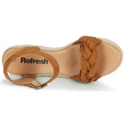 Chaussures Femme Sandales et Nu-pieds Refresh 79795-CAMEL Cognac -Sandales Soldes Boutique 21453437 500 F
