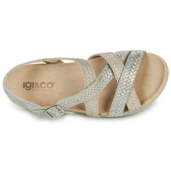 Chaussures Femme Sandales et Nu-pieds IgI&CO 1672522 Doré -Sandales Soldes Boutique 21454353 500 F