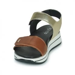 Chaussures Femme Sandales et Nu-pieds IgI&CO 1675300 Noir / Doré / Marron -Sandales Soldes Boutique 21454359 500 C