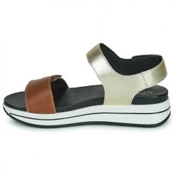 Chaussures Femme Sandales et Nu-pieds IgI&CO 1675300 Noir / Doré / Marron -Sandales Soldes Boutique 21454359 500 D