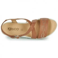 Chaussures Femme Sandales et Nu-pieds IgI&CO 1668722 Camel -Sandales Soldes Boutique 21454373 500 F
