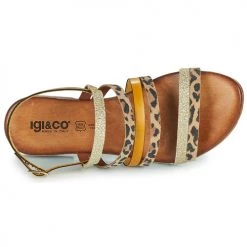 Chaussures Femme Sandales et Nu-pieds IgI&CO 1679455 Marron / Léopard -Sandales Soldes Boutique 21454375 500 F