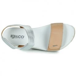 Chaussures Femme Sandales et Nu-pieds IgI&CO 1675311 Beige / Argent -Sandales Soldes Boutique 21454378 500 F