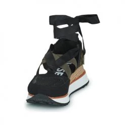 Chaussures Femme Sandales et Nu-pieds Gioseppo SETTALA Noir / Kaki -Sandales Soldes Boutique 21454942 500 C