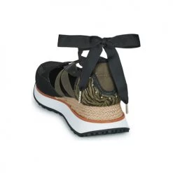 Chaussures Femme Sandales et Nu-pieds Gioseppo SETTALA Noir / Kaki -Sandales Soldes Boutique 21454942 500 E