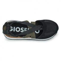 Chaussures Femme Sandales et Nu-pieds Gioseppo SETTALA Noir / Kaki -Sandales Soldes Boutique 21454942 500 F