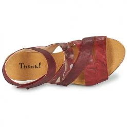 Chaussures Femme Sandales et Nu-pieds Think TRAUDI Bordeaux -Sandales Soldes Boutique 21481620 500 F