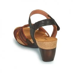 Chaussures Femme Sandales et Nu-pieds Think TRAUDI Noir / Rouge -Sandales Soldes Boutique 21481629 500 E